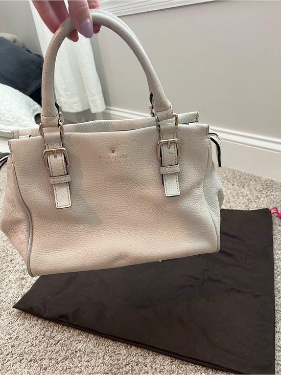 kate spade Handbags - kate spade Cream Pebbled Leather Satchel with Gold Hardware